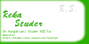 reka studer business card
